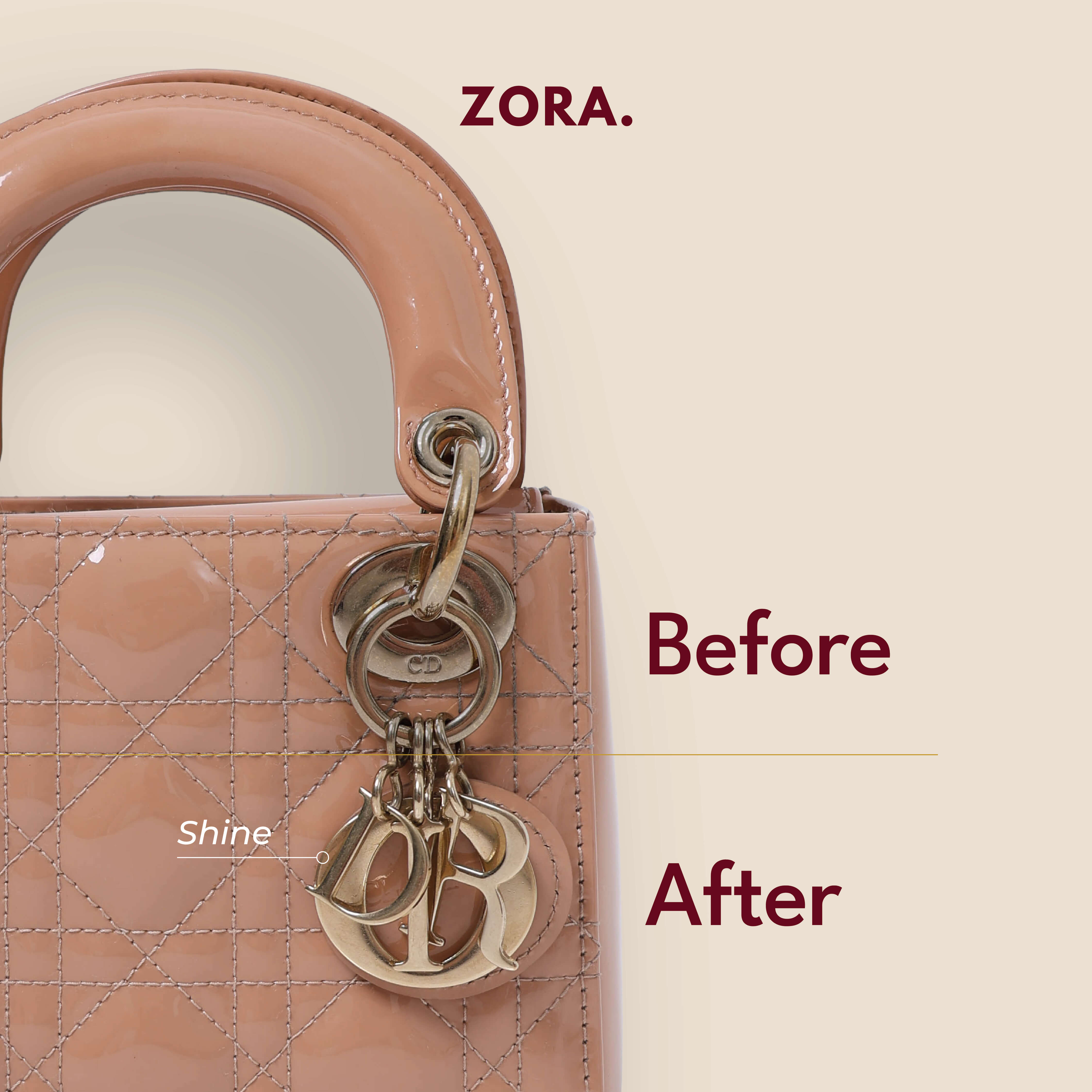 Before and After ZORA leather cleaning